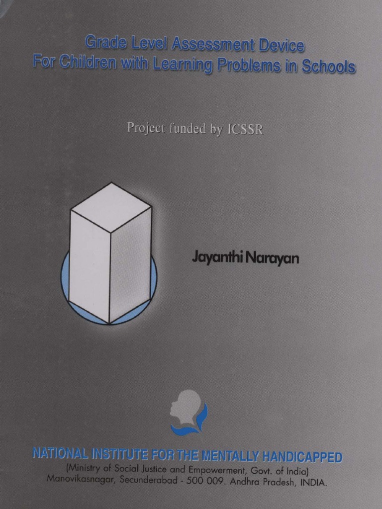 Grade Level Assessment Device For Children PDF PDF Learning