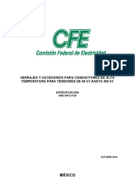 ESPECIFICACION CFE 2H1LT-52 HERRAJES Y CONDUCTORES ALTA TEMPERATURA