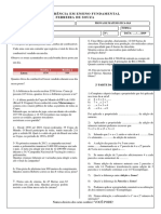 Prova de Matemática 2º Bimestre