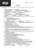 Grade 7 Science Questionnaire