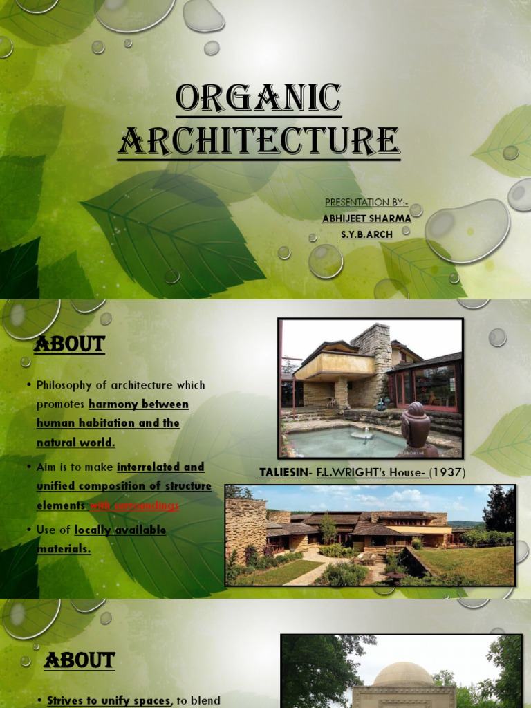 Principles of Organic Architecture | PDF | Environmental Design ...