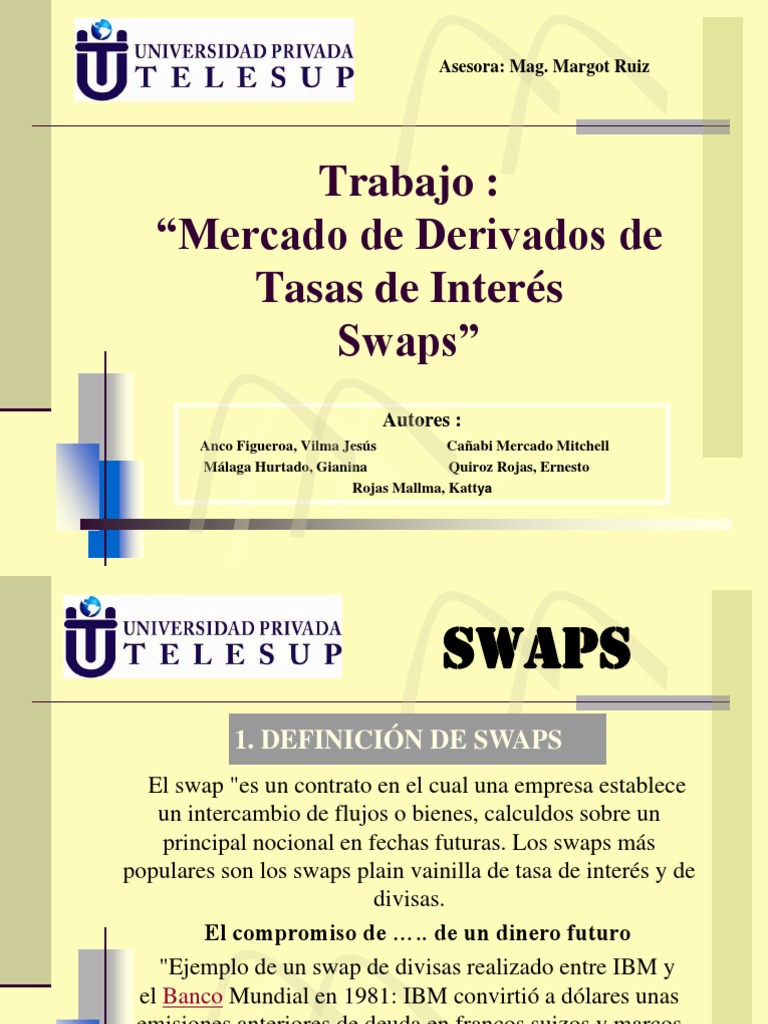 Diapositiva Swaps PDF Swap (Finanzas) Economía Financiera
