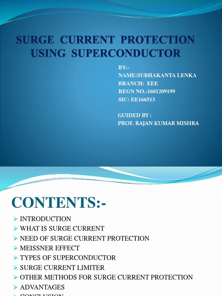 Superconductors for Surge Current Protection | PDF | Superconductivity ...