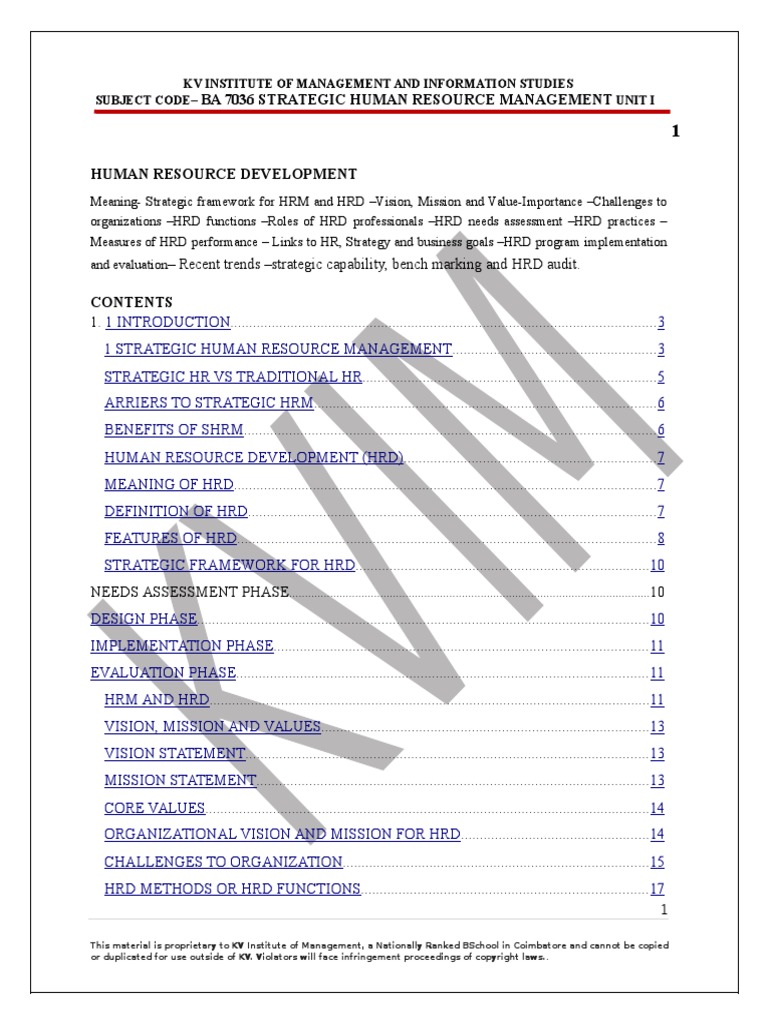 Human Resource Management Chapter - 1 | PDF | Human Resource Management ...