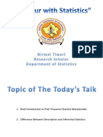 Presentation An Hour With Statistics