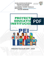 PROYECTO EDUCATIVO INSTITUCIONAL PROVINCIA DE MANABI 2019