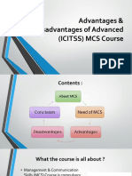 Advantages & Disadvantages of MCS