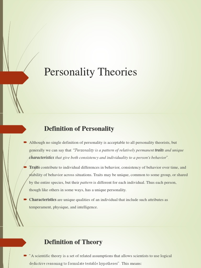 Personality Theories | Theory | Personality Psychology