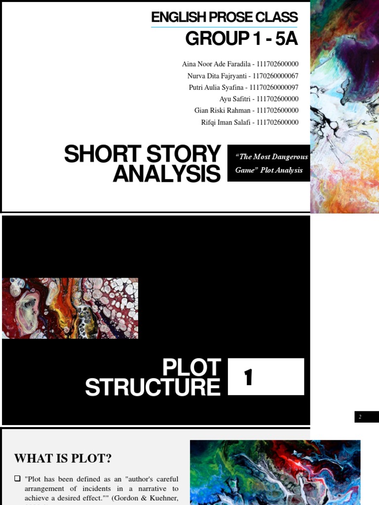 Short Story Analysis - The Most Dangerous Game - Group 1 | PDF