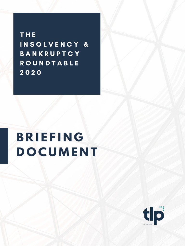 TLP IBC Briefing Document - Compressed PDF | PDF | Bankruptcy In The ...