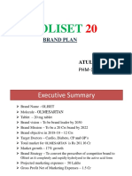 OLISET 20 Brand Plan Summary