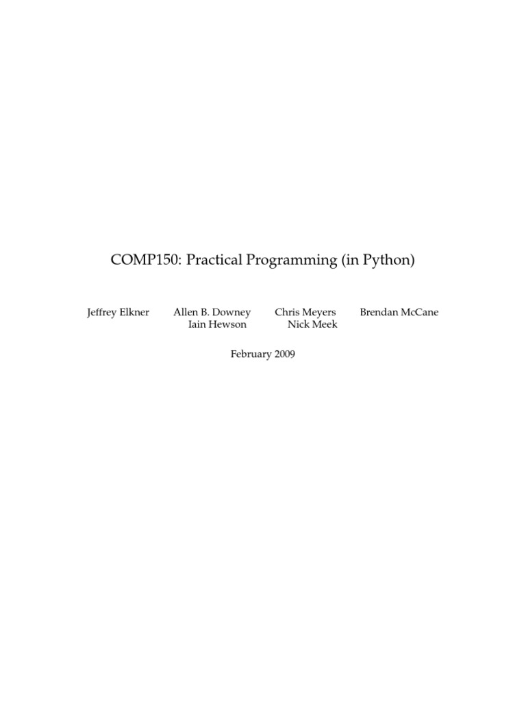 Practical Programming 09 | PDF | Free Software | Programming Language