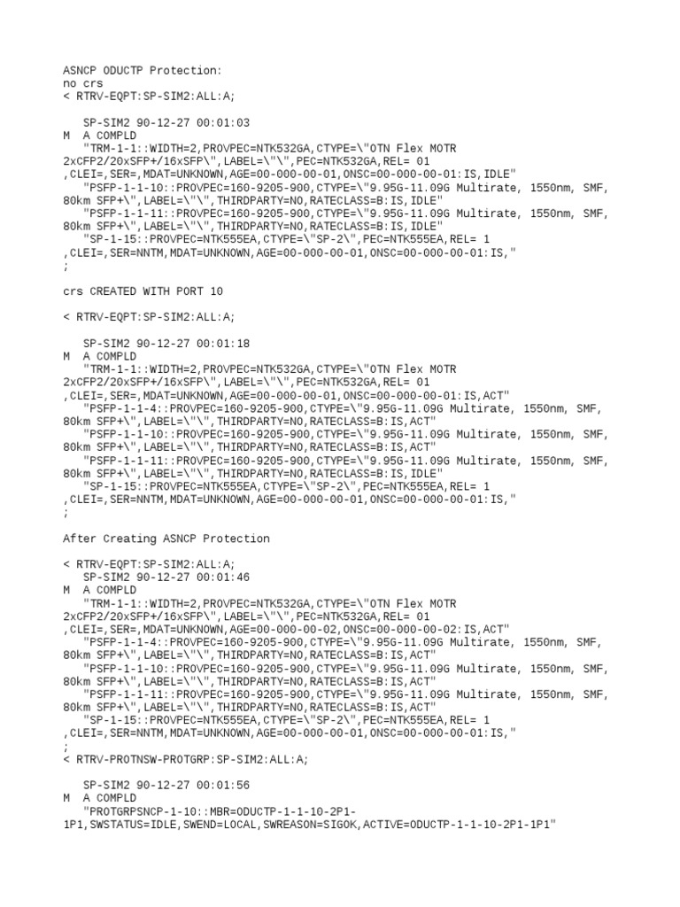ASNCP ODUCTP Protection Report | PDF