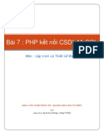 Bai 7 - PHP Ket Noi CSDL Mysql