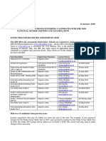 IEB Entry Procedures 2018