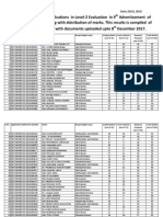 9th Advt of INSPIRE Fellowship List of 114 Rejected Applications in Level - 2 Evaluation PDF