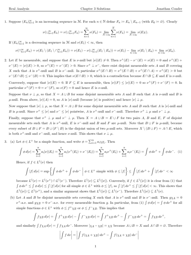 ch3 Folland PDF | PDF | Teaching Mathematics | Mathematical Analysis