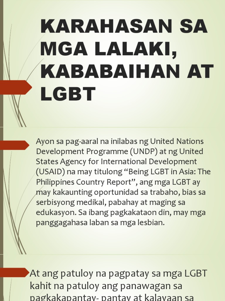 Halimbawa Ng Diskriminasyon At Karahasan Sa Kalalakihan Brainly