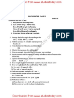 CBSE Class 6 Mathematics Sample Paper Set D - 0