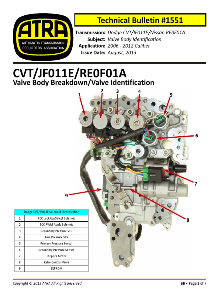 Jf 011 E Valve Motor Vehicle