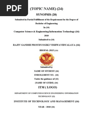 Synopsis Format