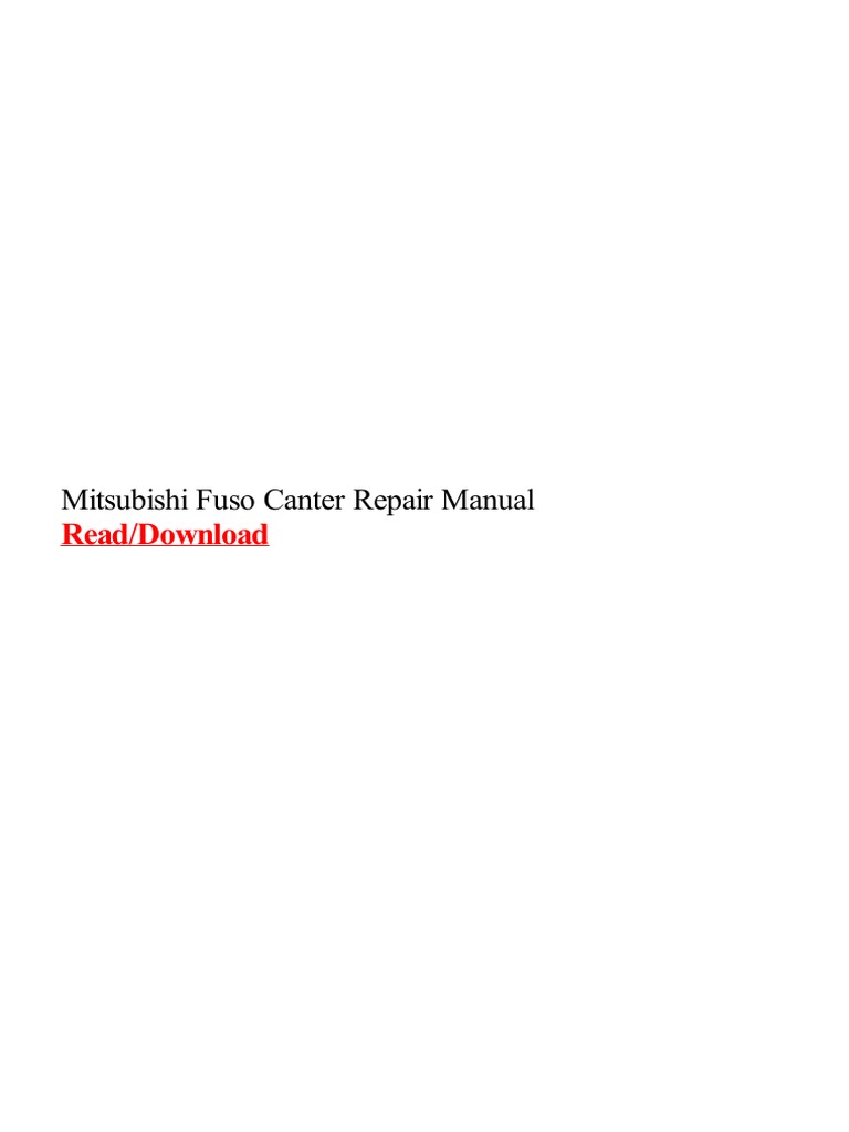 2007 MITSUBISHI FUSO REPAIR MANUAL FREE DOWNLOAD PDF intelligence overview