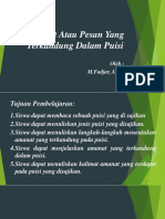 Amanat Atau Pesan Yang Terkandung Dalam Puisi