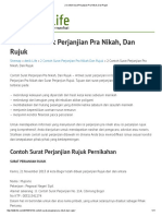 2 Contoh Surat Perjanjian Pra Nikah Dan Rujuk