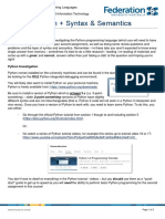 Lab 06 - Python Plus Syntax and Semantics (Answers) PDF