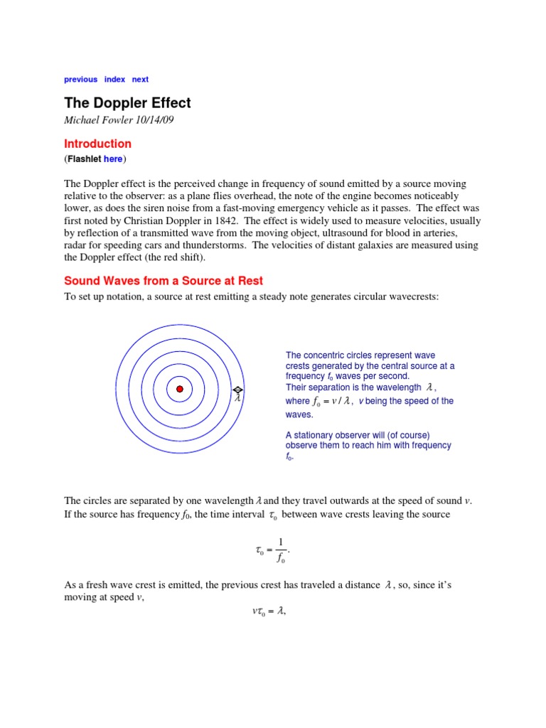 Doppler Effect | PDF | Doppler Effect | Waves
