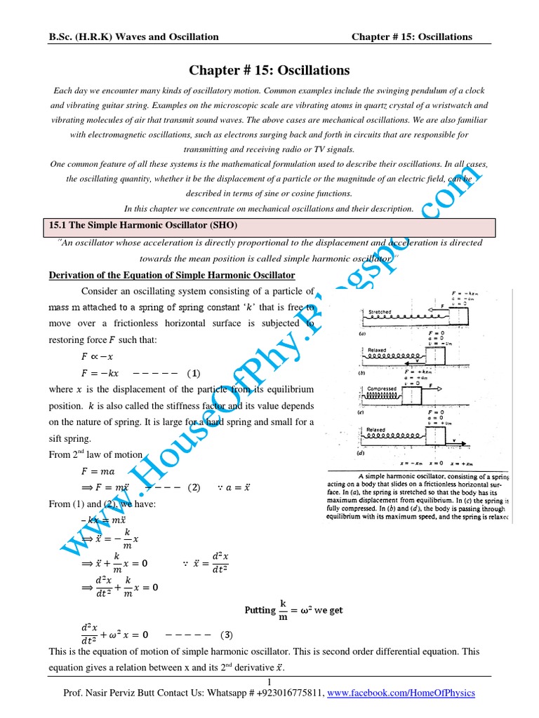 Simple Harmonic Motion Overview | PDF | Pendulum | Oscillation