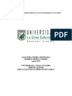 Ensayo La Custodia y Cuidado Personal de Los Menores en Colombia PDF