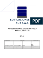 EDS-PT-021 - PROCEDIMIENTOS DE TRABAJO TARRAJEO EN MUROS Y CIELO RASO - Rev1 CSL 07.01.2020