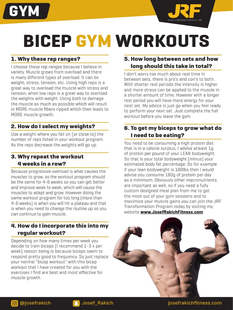 Bicepweek Gym Workouts, PDF, Muscle Hypertrophy