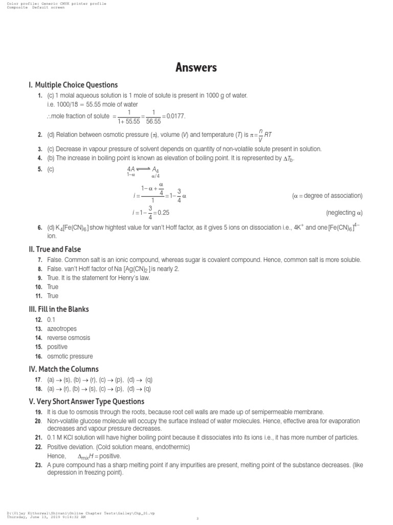 1 Solutions Pdf Solution Chemical Process Engineering