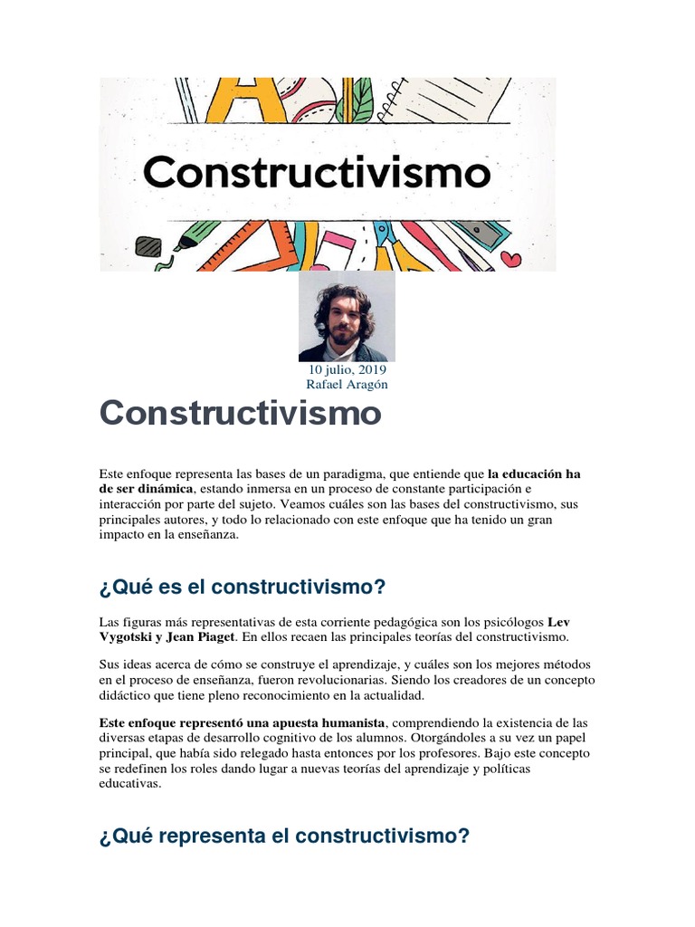 El Constructivismo. | PDF | Constructivismo (filosofía de la educación ...