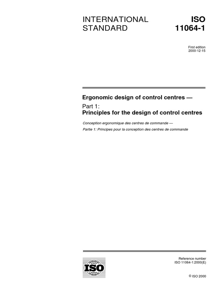 ISO 11064 1 2000 en Preview PDF PDF International Organization For