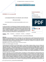 La Investigación Filosófica, La Investigación Sobre La Filosofía