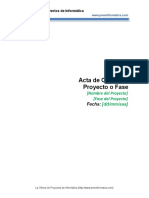 PMOInformatica Plantilla Acta de Cierre de Proyecto o Fase