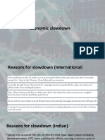 Economic slowdown factors globally and in India