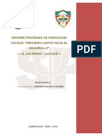 Informe Del Programa - Habilidades Sociales