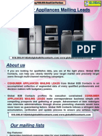 Consumer Appliances Mailing Leads