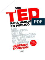 Descargar Método TED para Hablar en Público (Edición Revisada y Ampliada) Libro Gratis (PDF Epub Mp3) - Jeremey Donovan