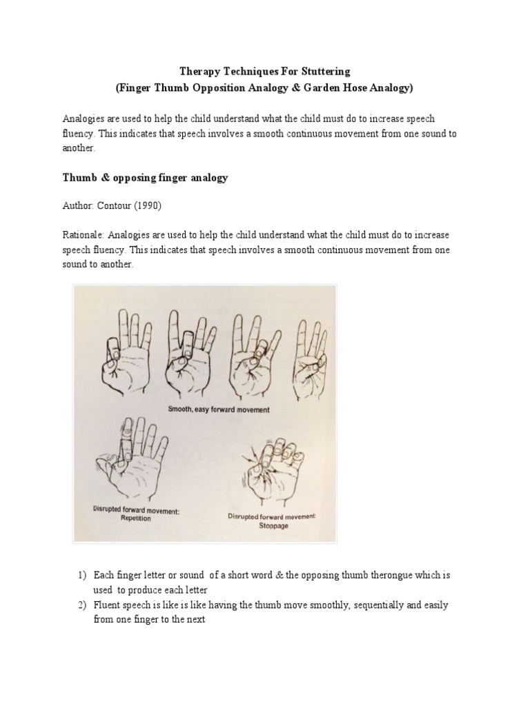 Stuttering Therapy Analogies Explained | PDF