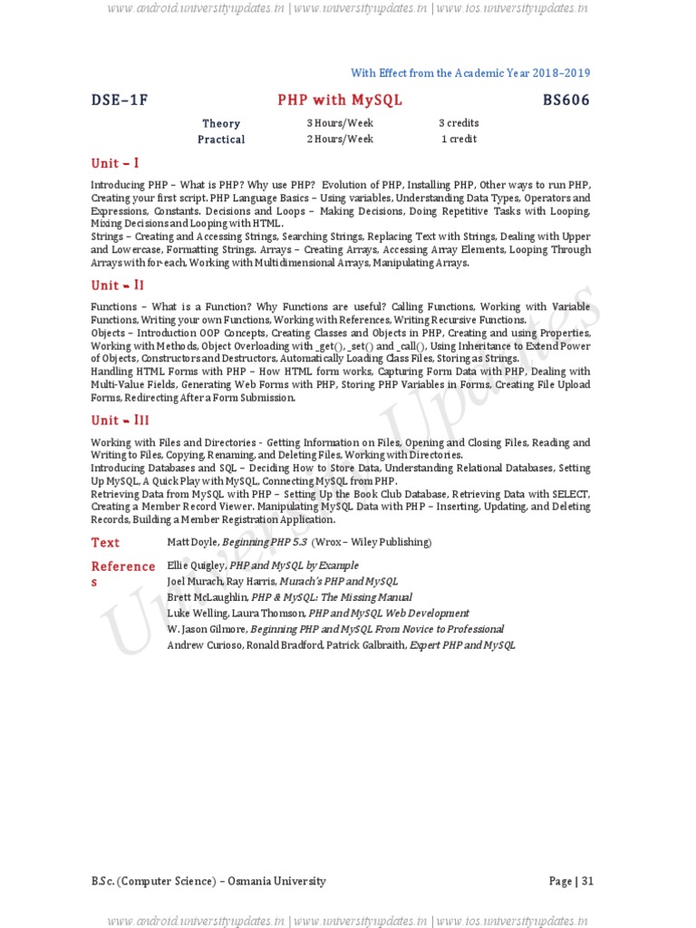 SAPientia Course PHP & MySQL Notes | PDF | Computers
