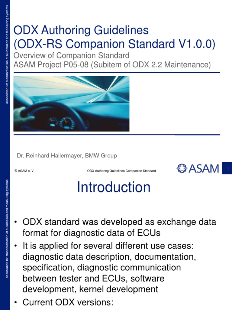 ODX RS Companion Standard Overview | PDF | Evaluation | Computing