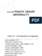 Asymptomatic Urinary Abnormality