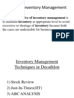 Aims of Inventory Management
