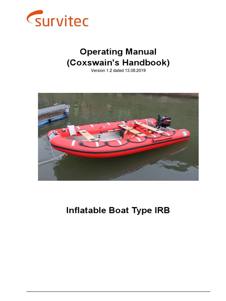 User Manual - SOLAS - Rescue - Boat - Type - IRB - EN - 20190813 PDF, PDF, Flashlight
