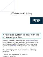 Market Efficiency and Equity